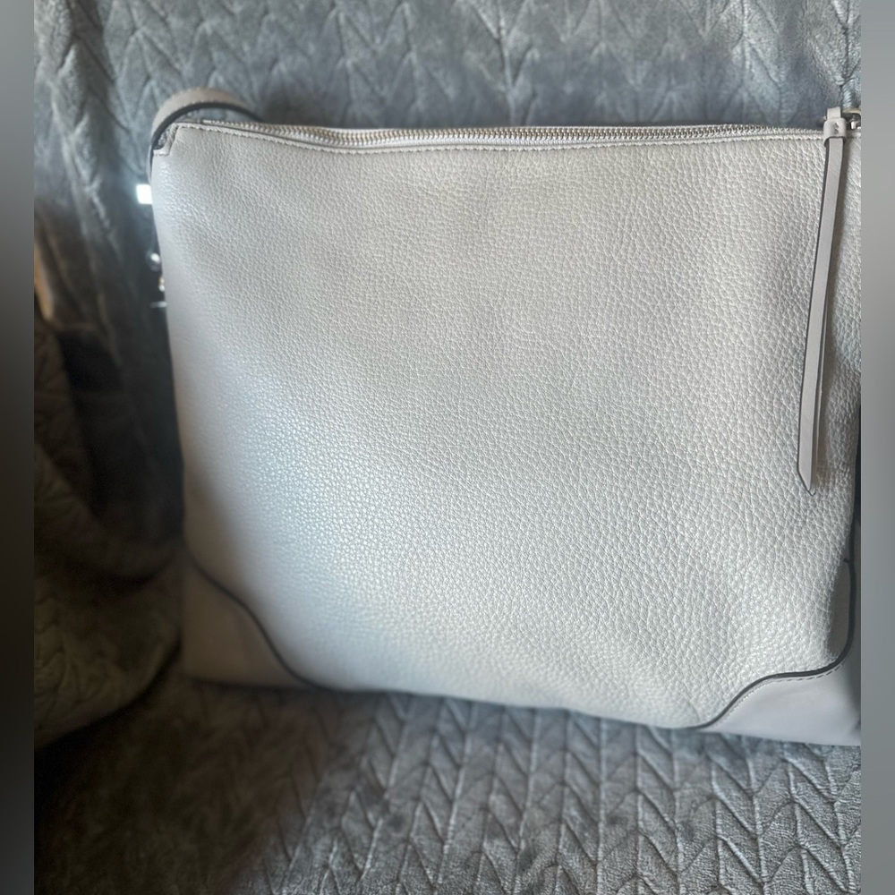 MICHAEL KORS Shoulder Bag Pearl Gray Leather - Picture 6 of 9